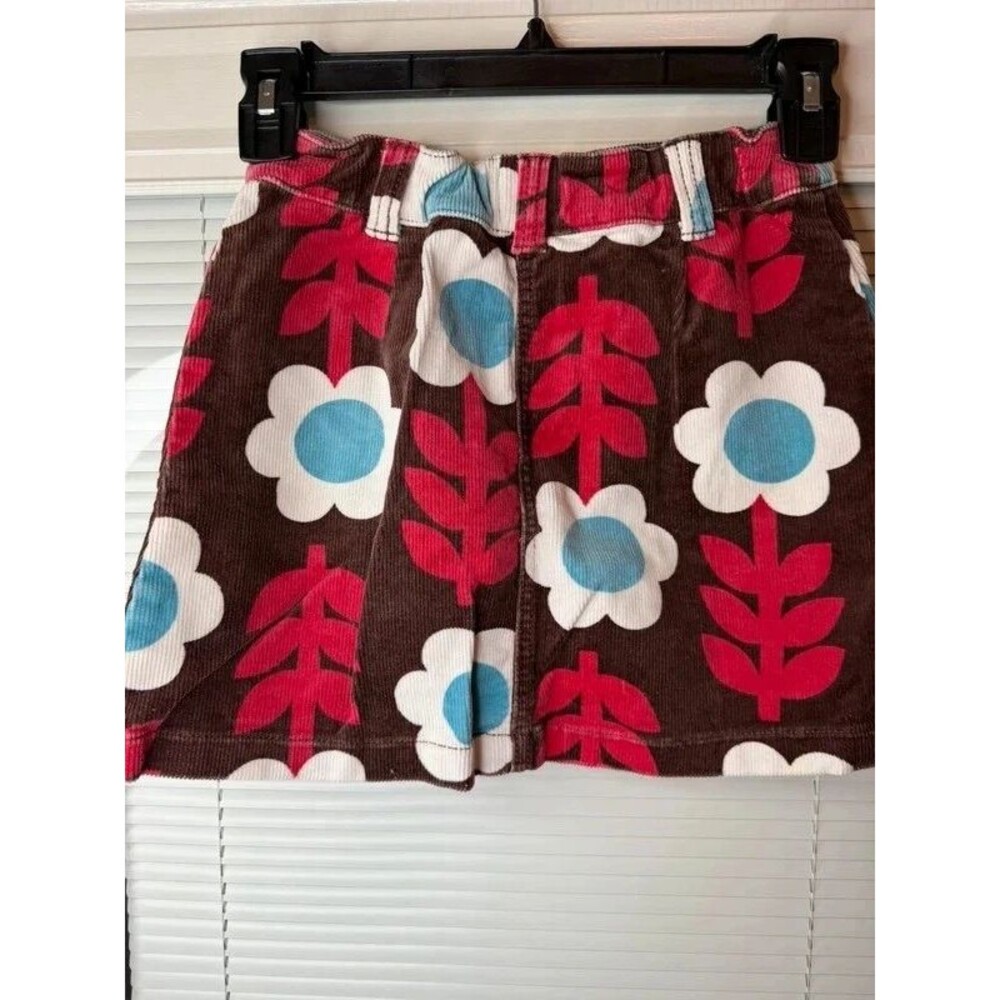 Mini Boden Girls 9-10 Corduroy Floral Skirt - Picture 2 of 5